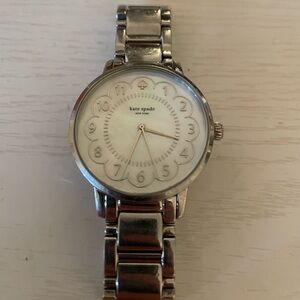Kate spade silver & pearl scalloped watch